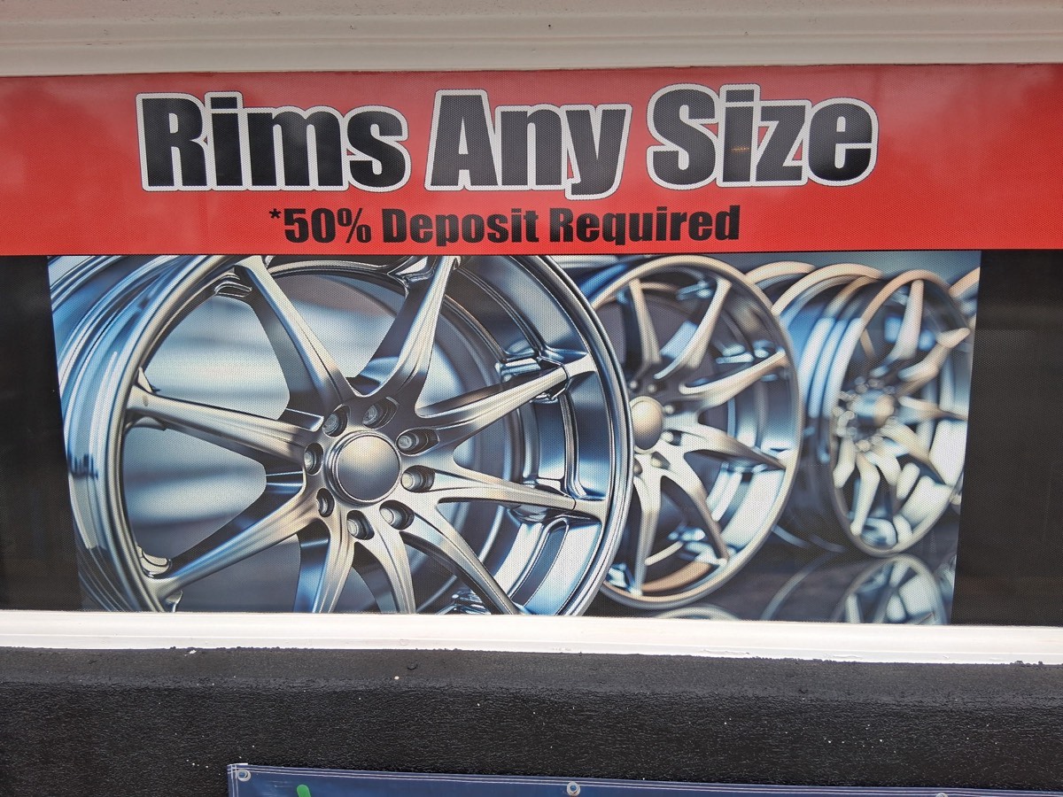 Rims any size display
